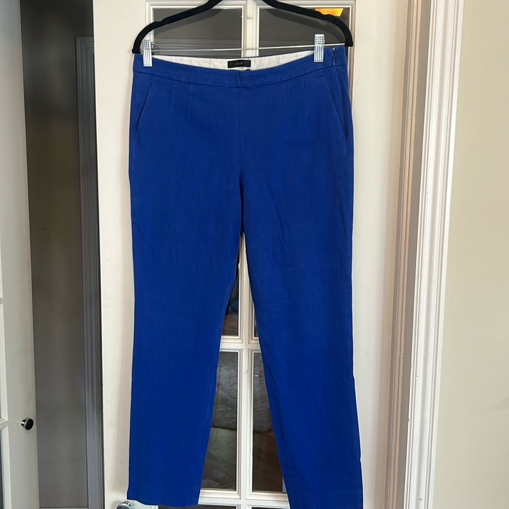 Royal blue J.Crew Martie pants, size 10 tall